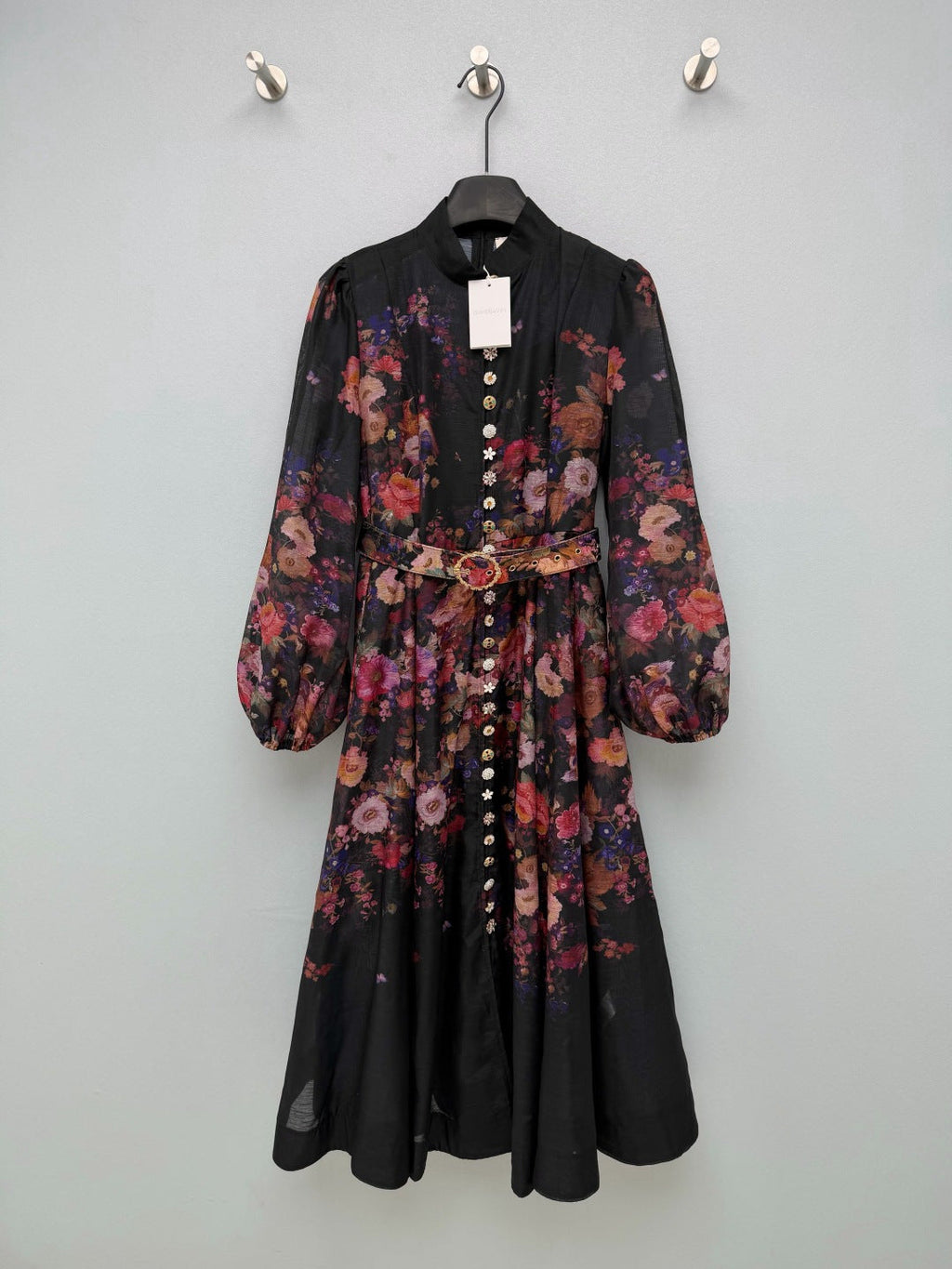 ZIMMERMANN 26S LONG SLEEVE STAND COLLAR DRESS STYLE 257