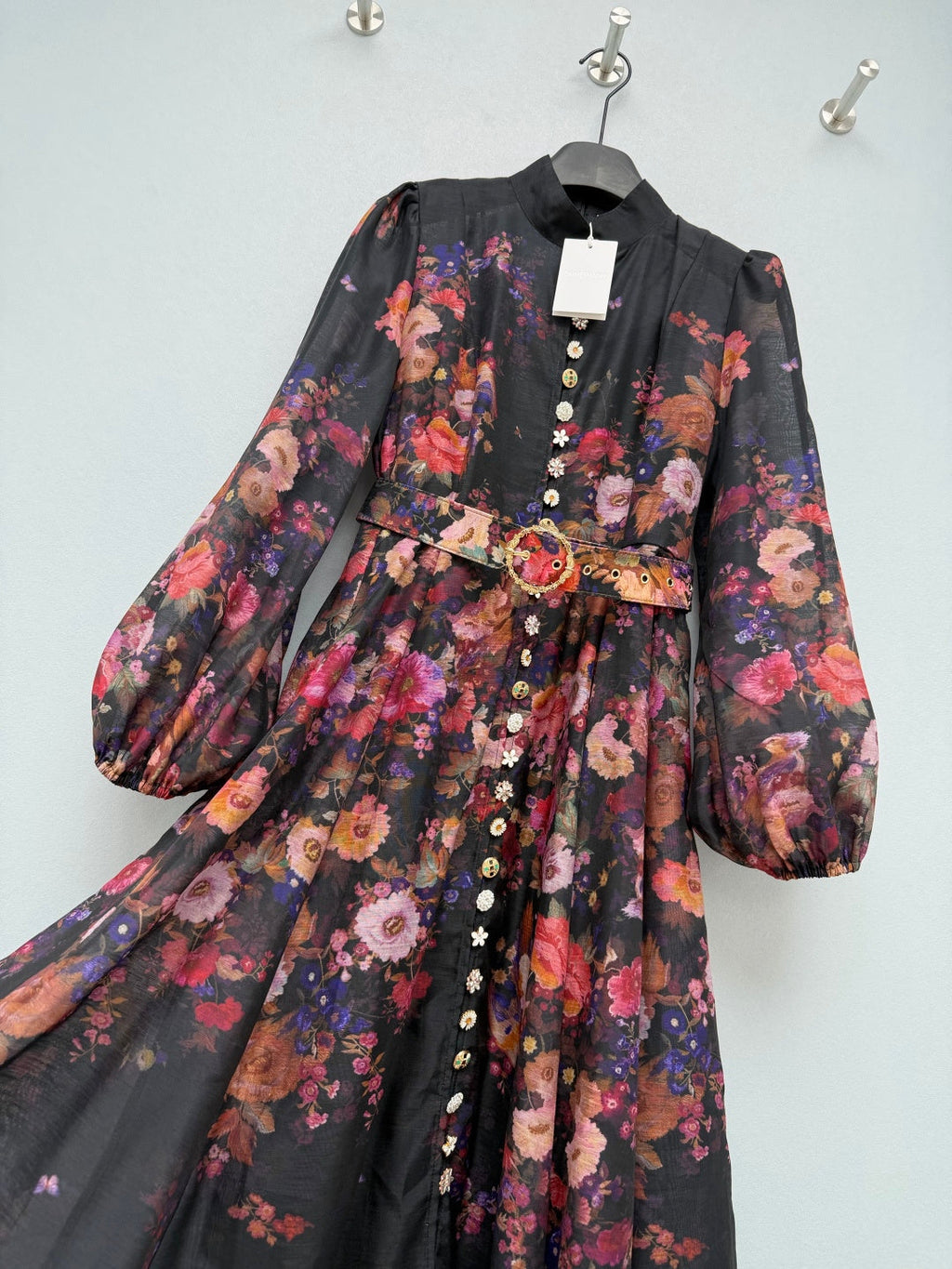 ZIMMERMANN 26S LONG SLEEVE STAND COLLAR DRESS STYLE 257
