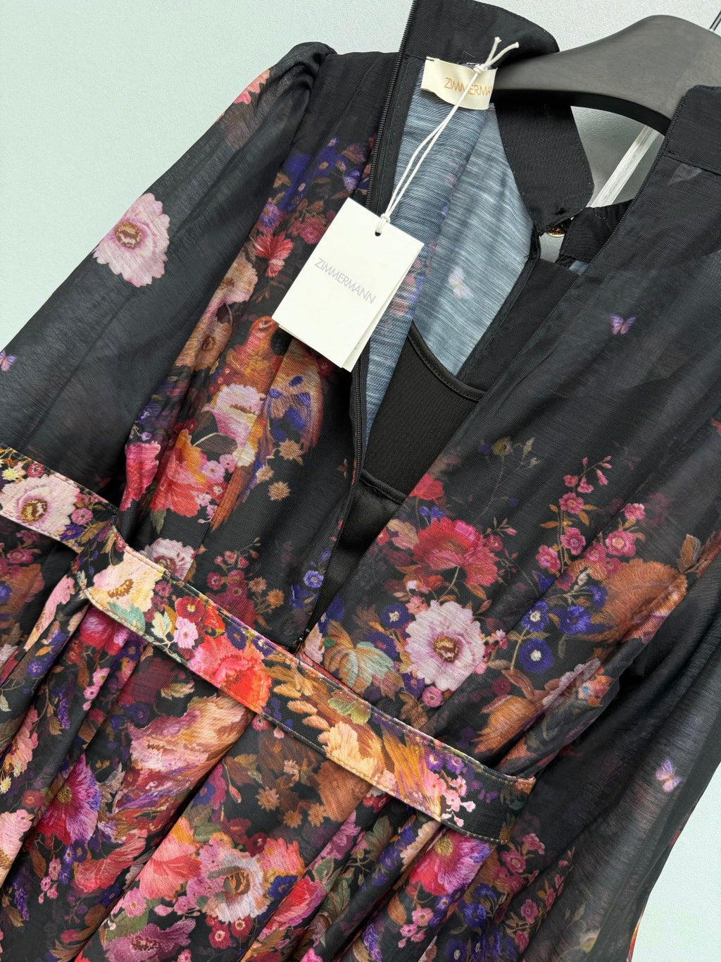 ZIMMERMANN 26S LONG SLEEVE STAND COLLAR DRESS STYLE 257