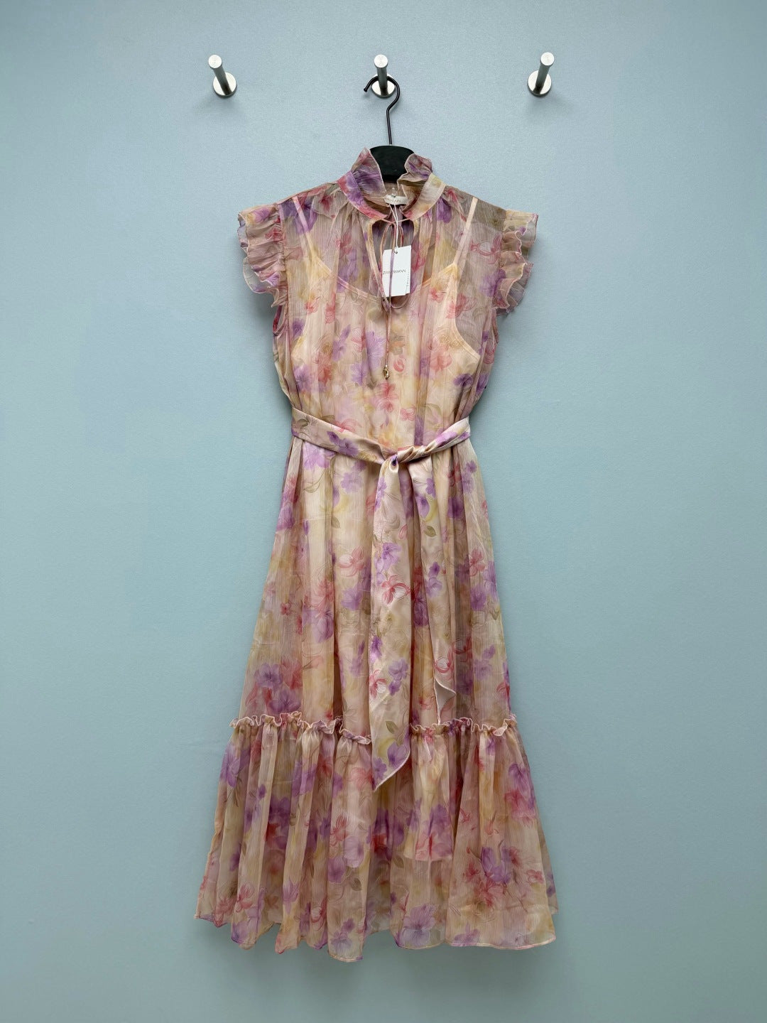 ZIMMERMANN 26S FLORAL SILK MAXI DRESS STYLE 254