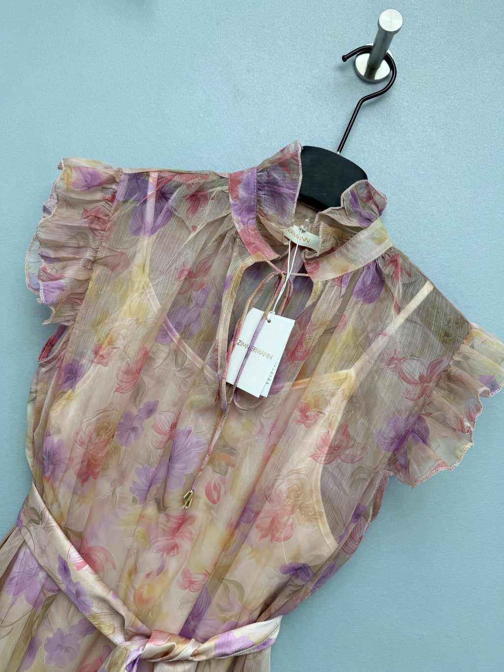 ZIMMERMANN 26S FLORAL SILK MAXI DRESS STYLE 254