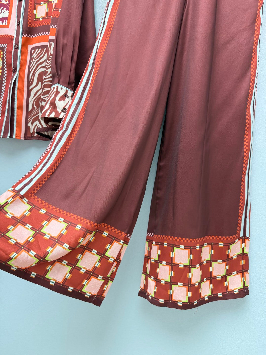 ZIMMERMANN 26S SHIRT AND WIDE LEG PANTS SET STYLE 245
