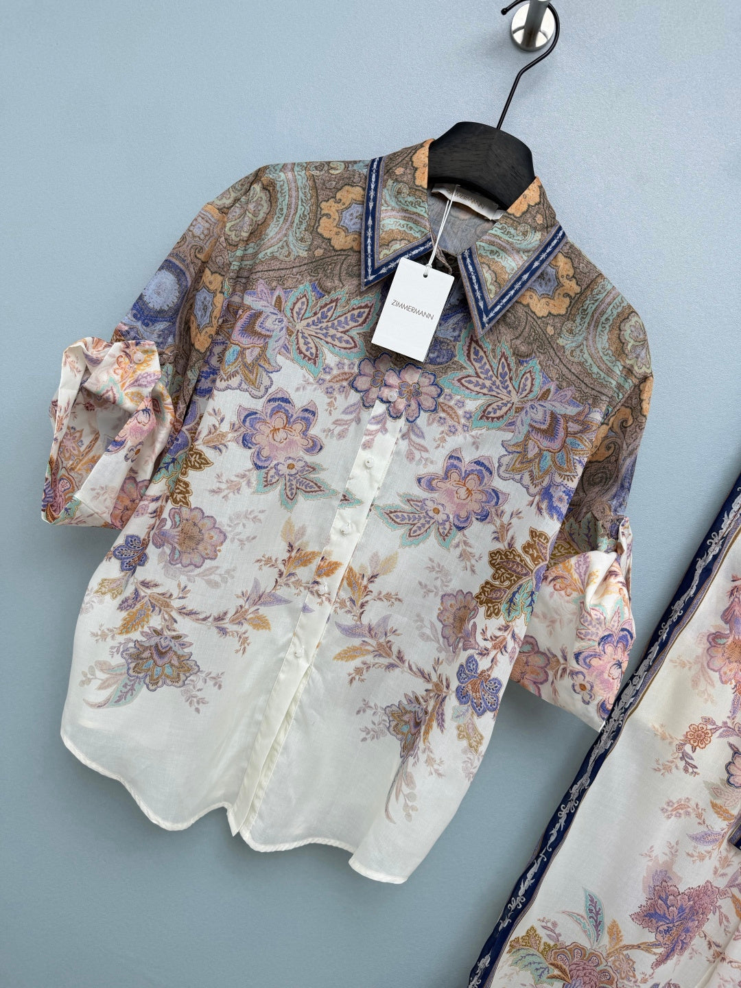 ZIMMERMANN 26S SHIRT & WIDE LEG PANTS SET STYLE 198