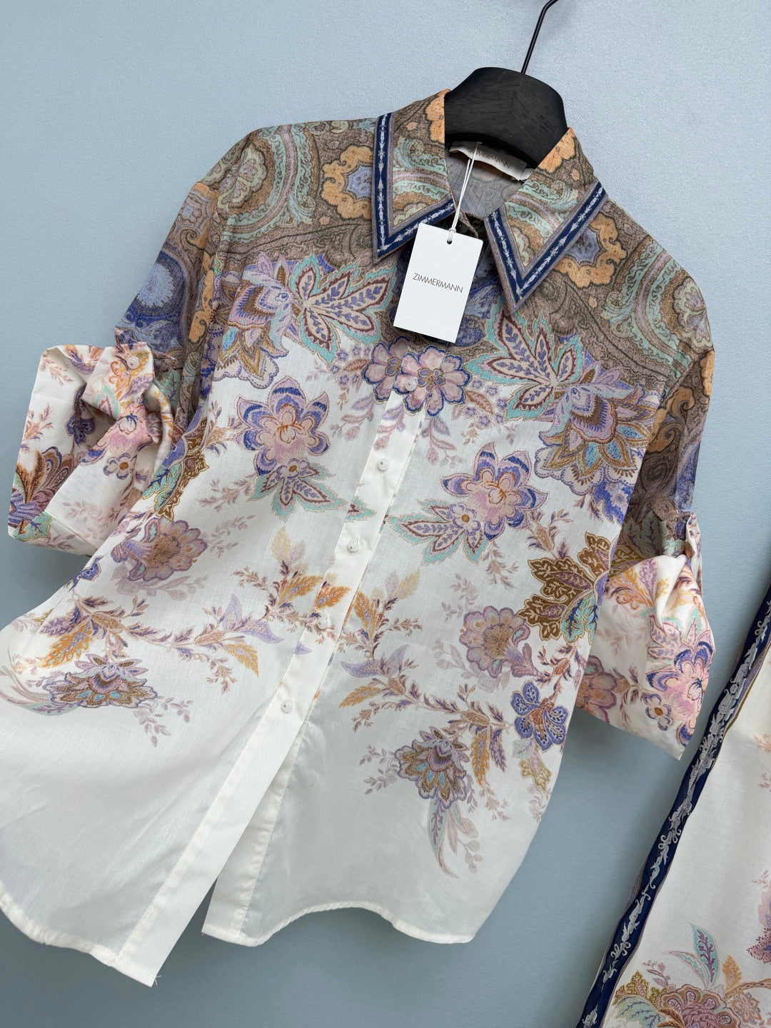 ZIMMERMANN 26S SHIRT & WIDE LEG PANTS SET STYLE 198