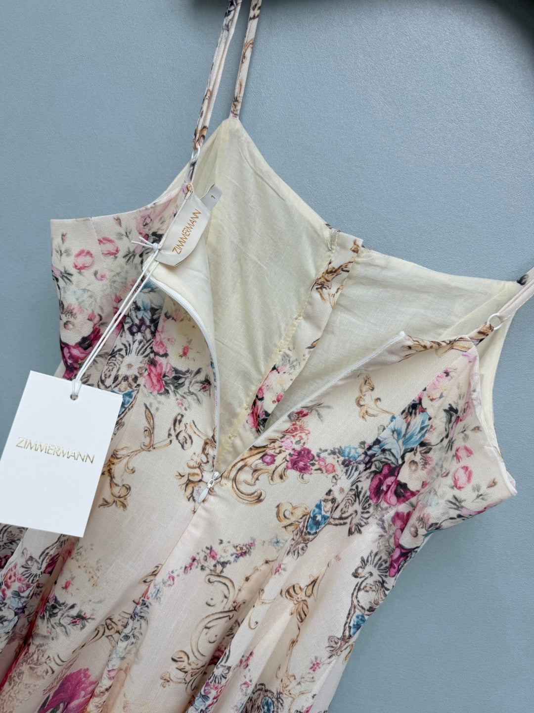 ZIMMERMANN 26S PEACOCK FLORAL MIDI DRESS STYLE 197