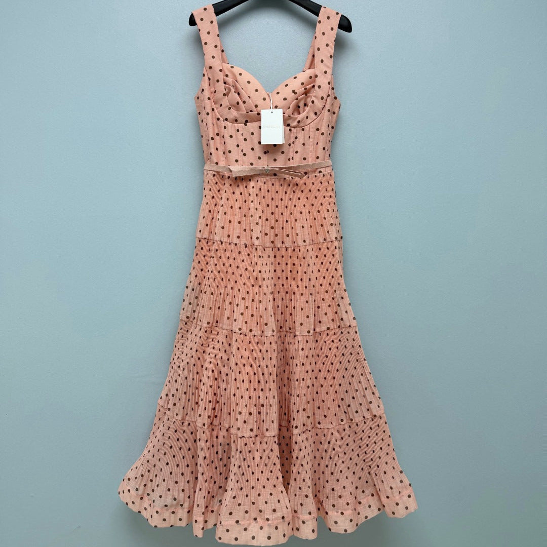ZIMMERMANN 26S POLKA DOT TIERED MIDI DRESS STYLE 193