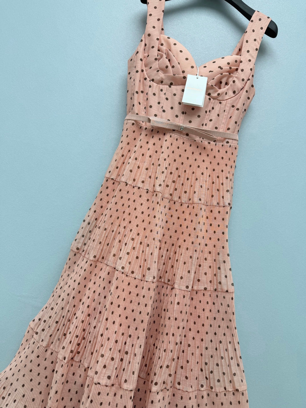 ZIMMERMANN 26S POLKA DOT TIERED MIDI DRESS STYLE 193