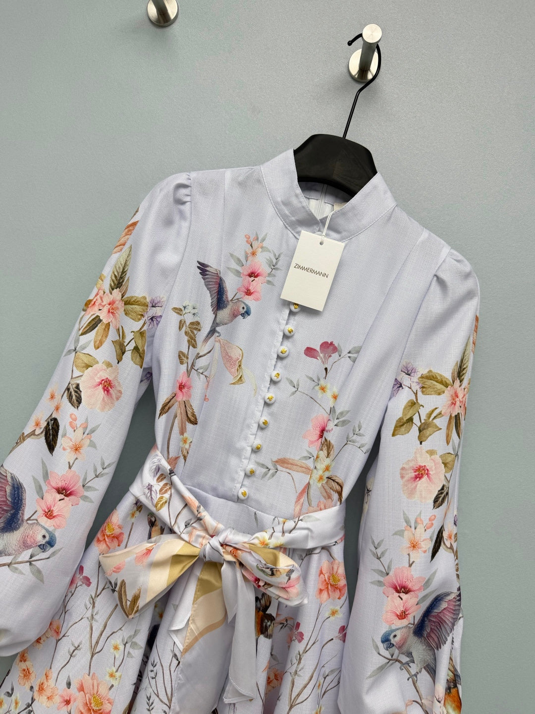 ZIMMERMANN 26S FLORAL PUFF SLEEVE MINI DRESS STYLE 190