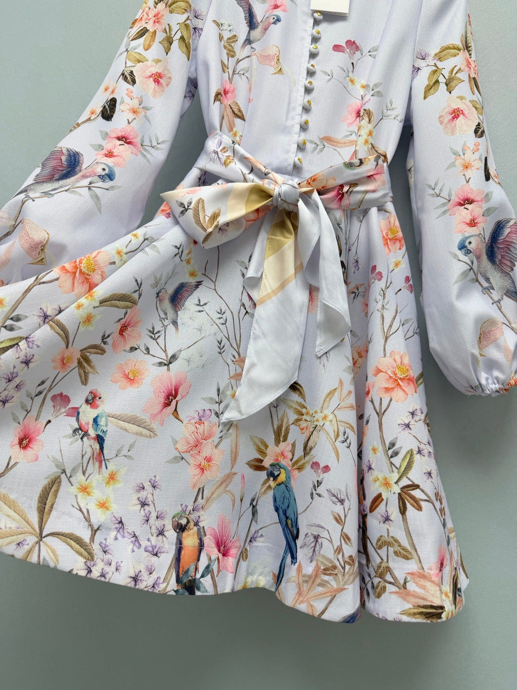 ZIMMERMANN 26S FLORAL PUFF SLEEVE MINI DRESS STYLE 190
