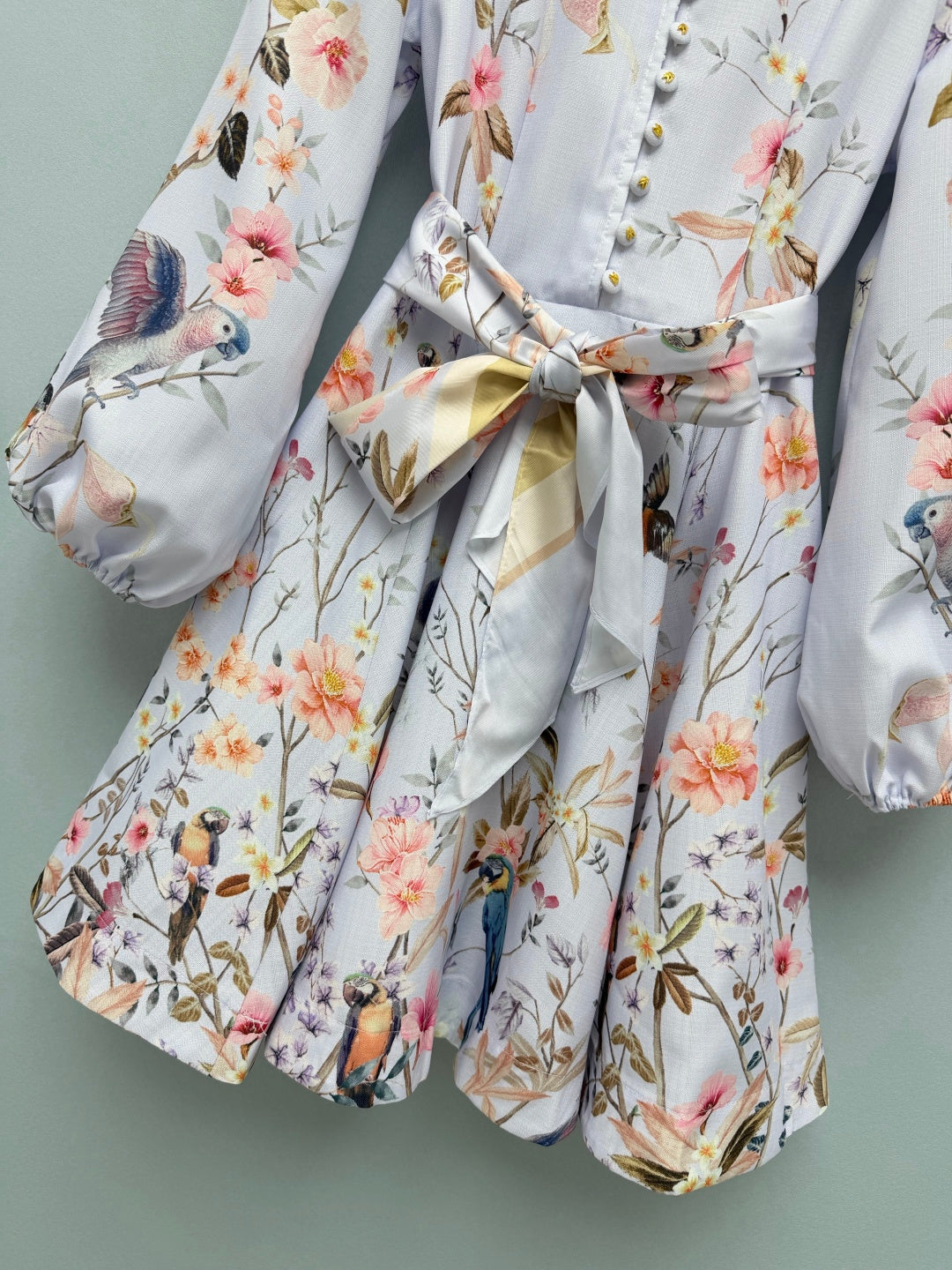 ZIMMERMANN 26S FLORAL PUFF SLEEVE MINI DRESS STYLE 190