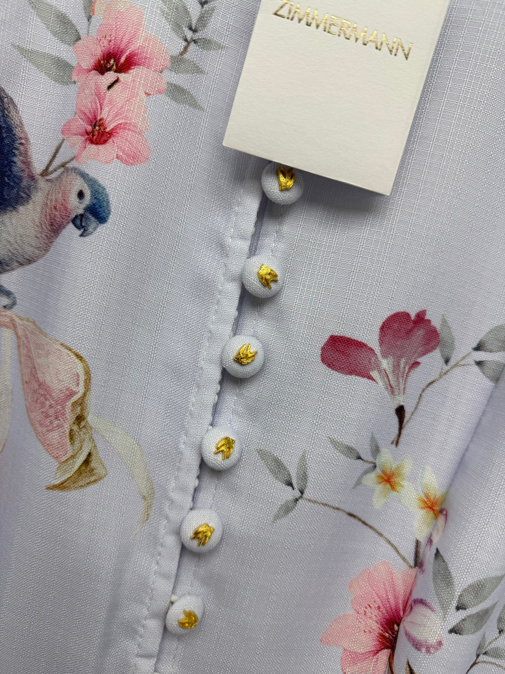 ZIMMERMANN 26S FLORAL PUFF SLEEVE MINI DRESS STYLE 190