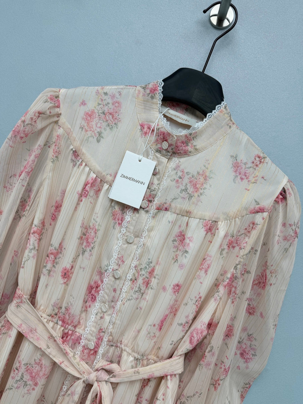 ZIMMERMANN 26 LONG SLEEVE FLORAL MINI DRESS STYLE 229