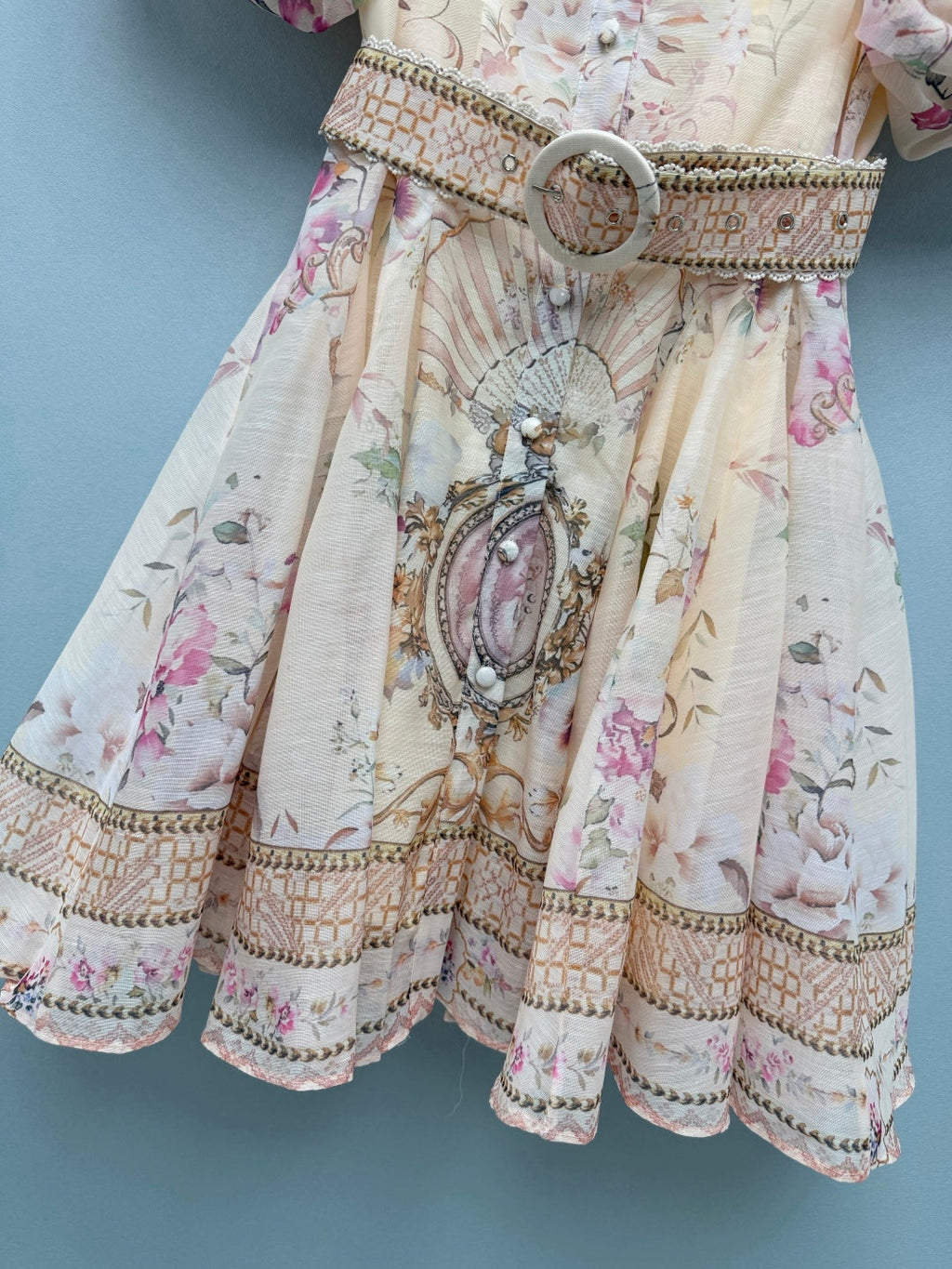 ZIMMERMANN 26 FLORAL PUFF SLEEVE MINI DRESS STYLE 227