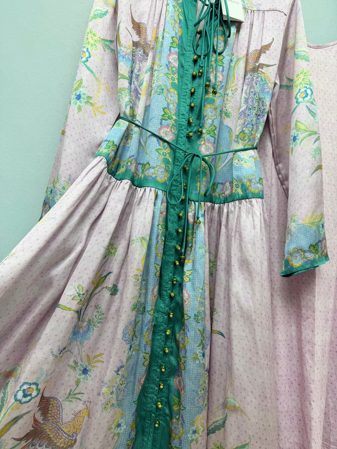 ZIMMERMANN 26 FLORAL PRINT LONG SLEEVE MIDI DRESS STYLE 226