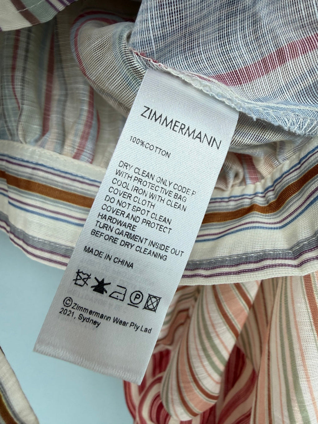 ZIMMERMANN 26 PUFF SLEEVE CROPPED SHIRT STYLE 225