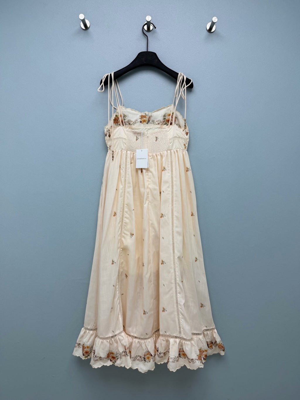 ZIMMERMANN 26 FLORAL TIE STRAP MIDI DRESS STYLE 223