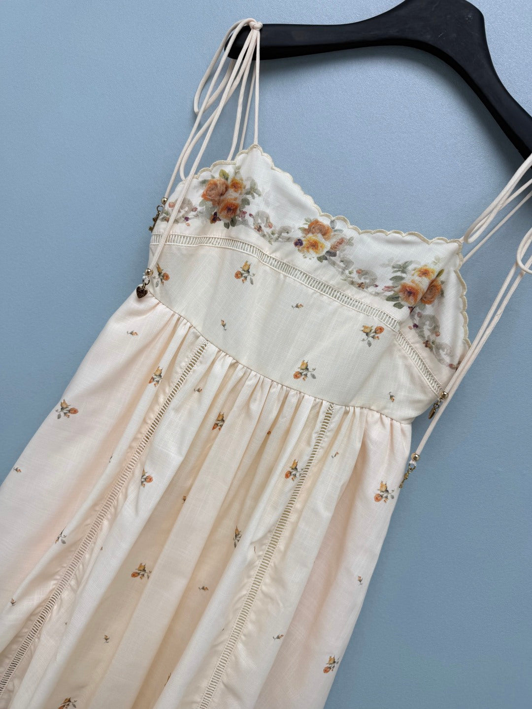 ZIMMERMANN 26 FLORAL TIE STRAP MIDI DRESS STYLE 223