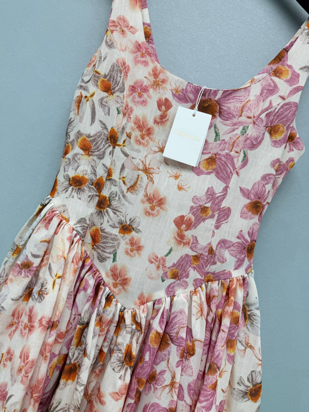 ZIMMERMANN 26 FLORAL PRINT BABYDOLL MINI DRESS STYLE 222