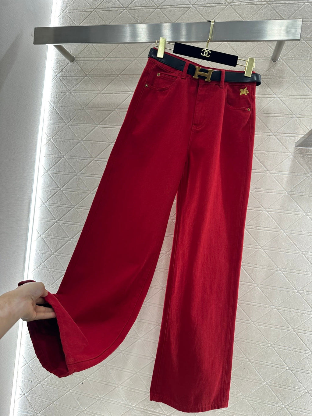 HERMES 25S HIGH-WAIST STRAIGHT JEANS 352