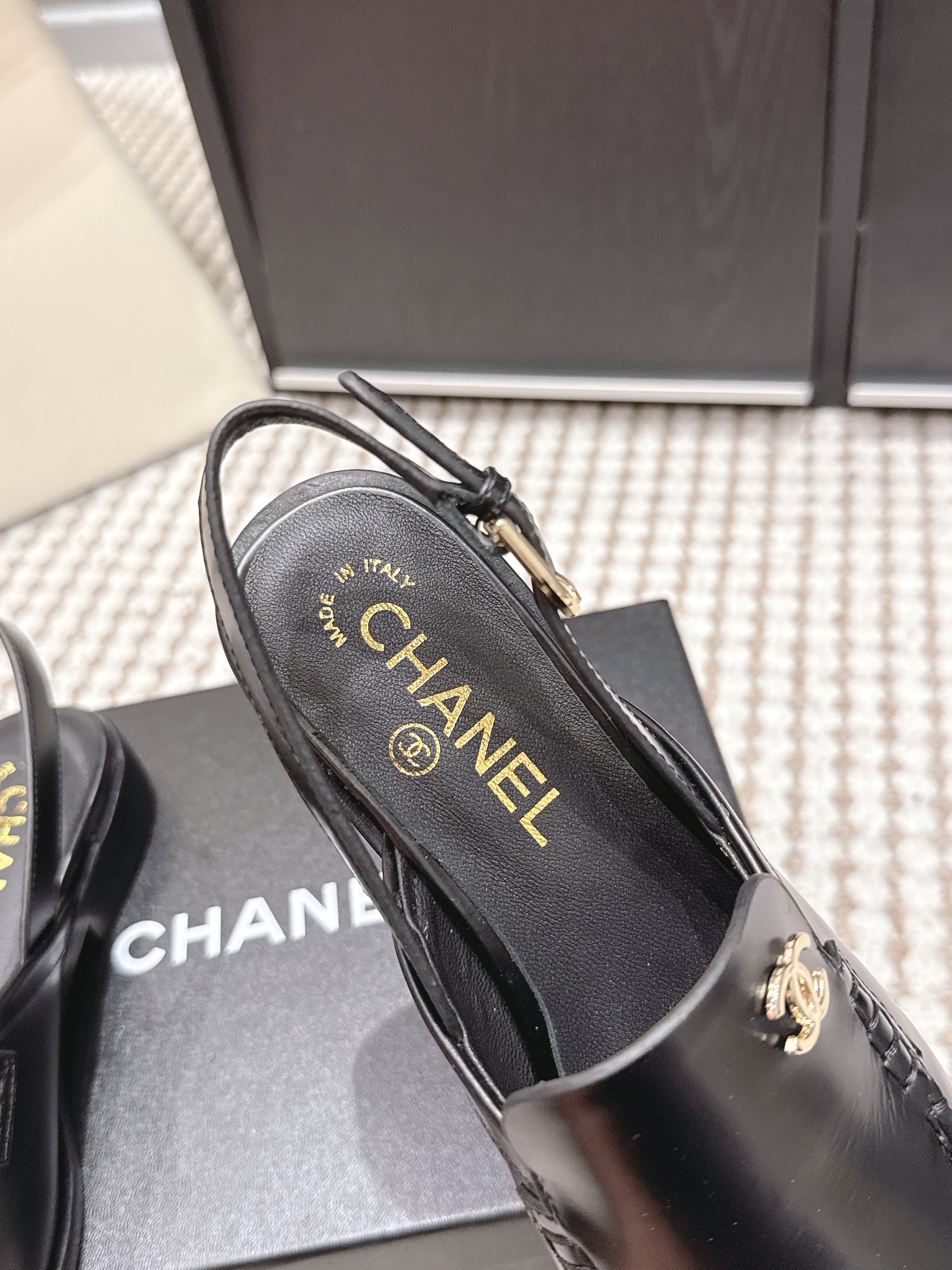 26S SLINGBACK LOAFERS IN BLACK CALFSKIN