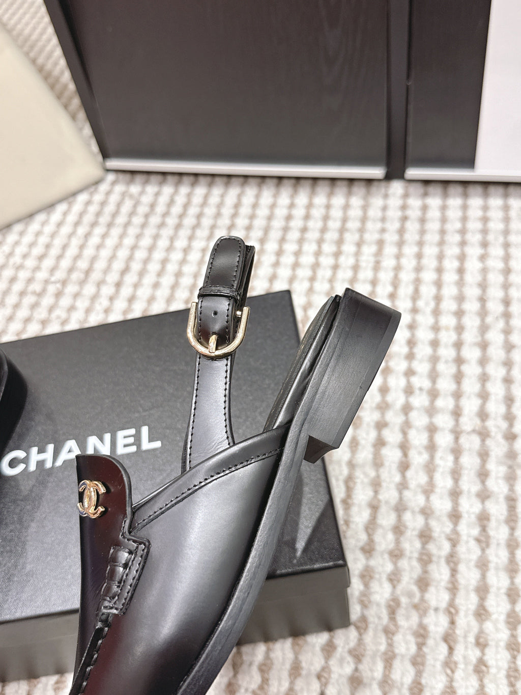 26S SLINGBACK LOAFERS IN BLACK CALFSKIN