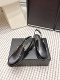 CHANEL 26S SLINGBACK LOAFERS IN BLACK CALFSKIN