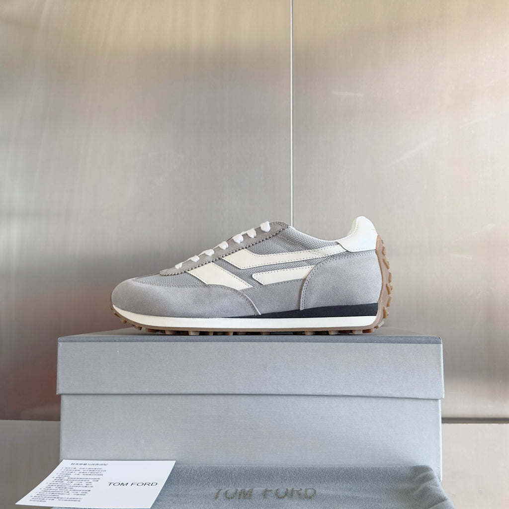 TOM FORD 26S SNEAKERS IN GREY SUEDE