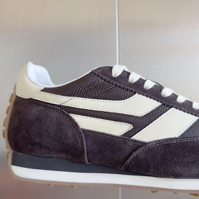 TOM FORD 26S SNEAKERS IN DARK BROWN SUEDE
