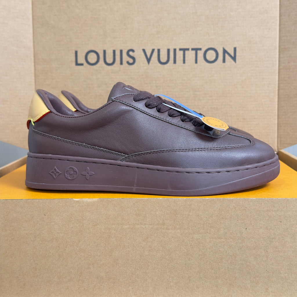 LV 26S LOW TOP SNEAKERS IN DARK BROWN CALFSKIN