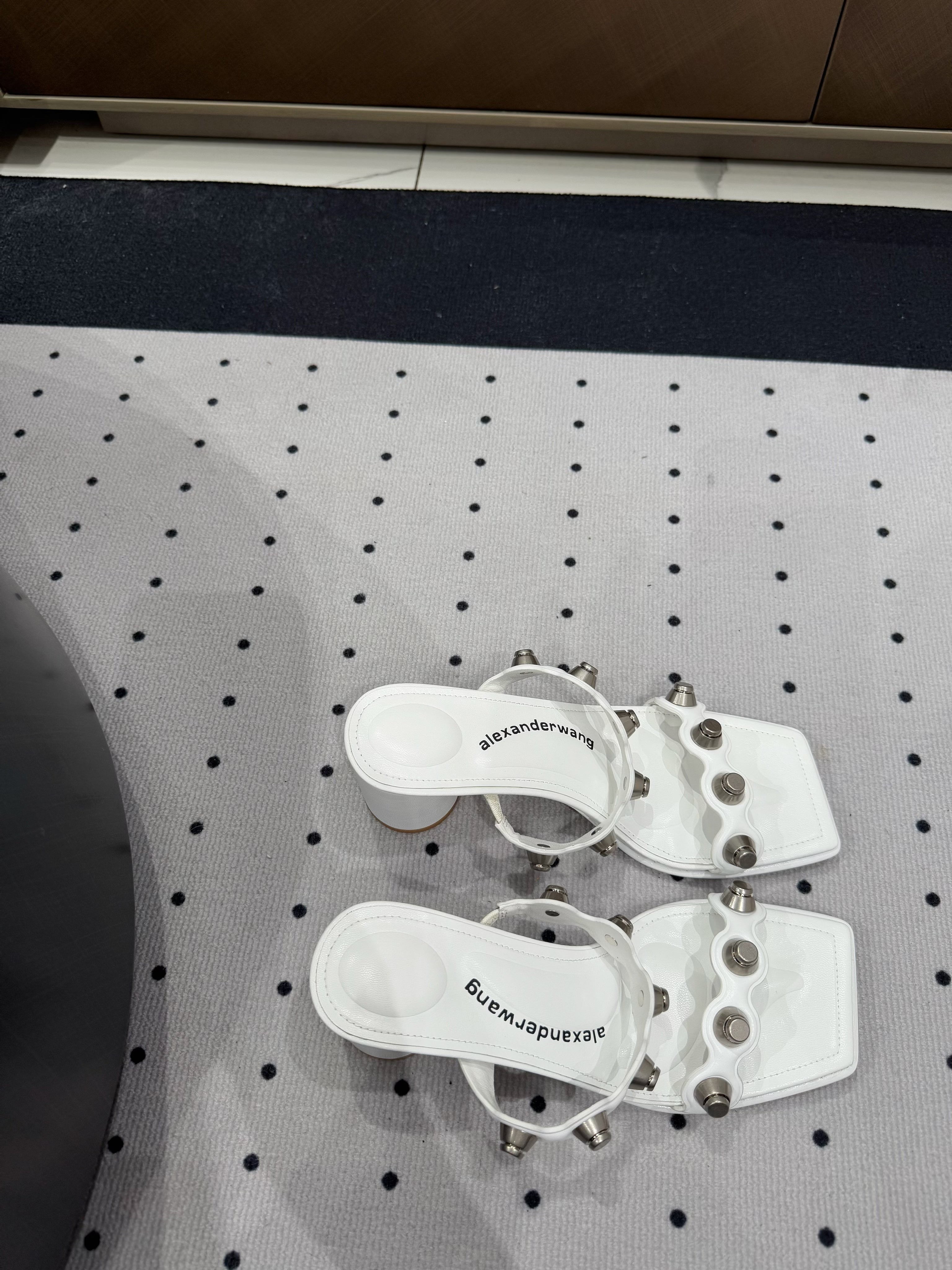RIOT 65MM SANDAL IN WHITE LAMBSKIN