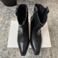 CELINE 26S ANKLE BOOTS 55 MM IN BLACK CALFSKIN