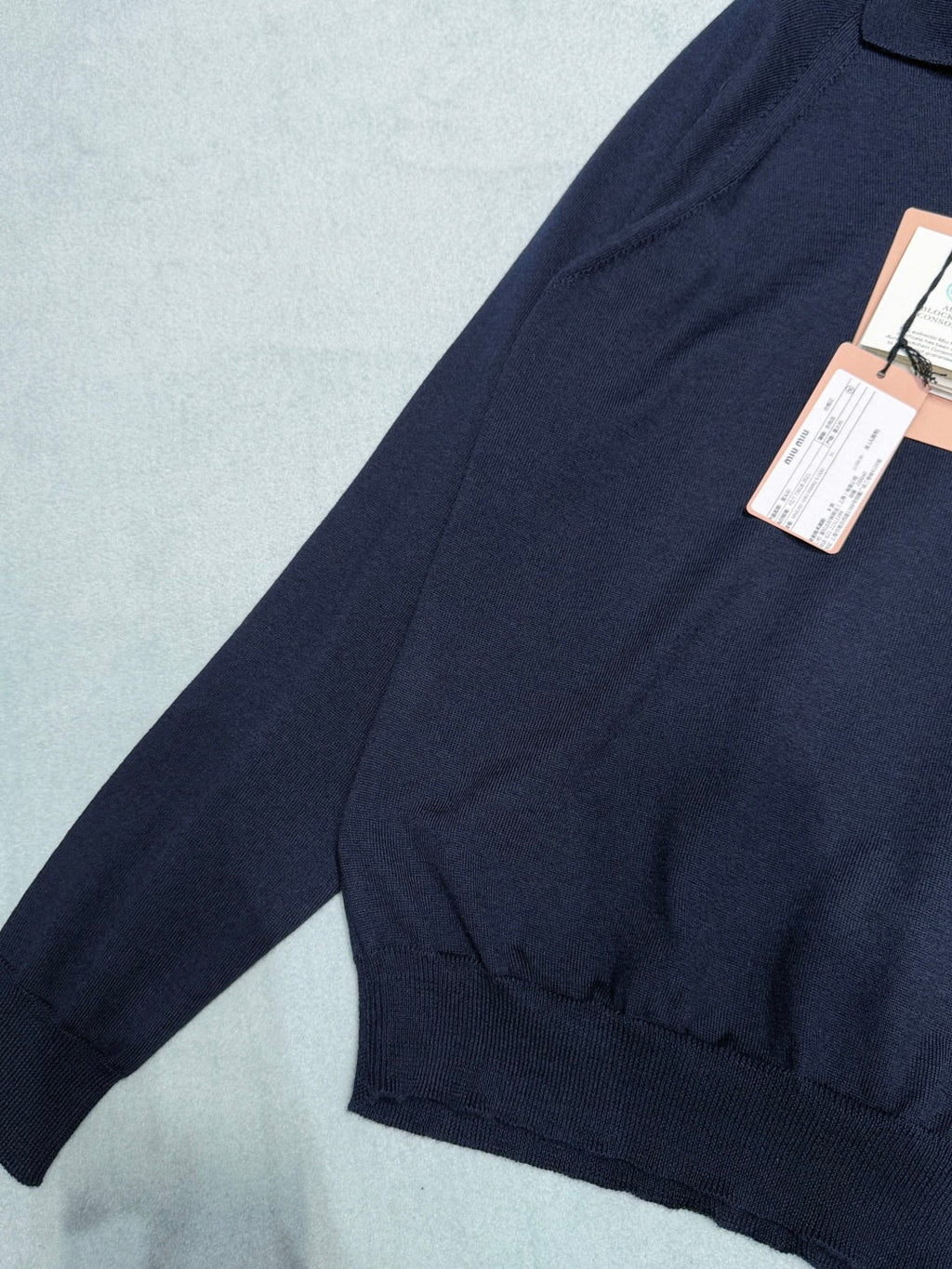 MIUMIU 26S LONG SLEEVE POLO SHIRT 907