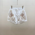 HERMES 25S EMBROIDERED SHORTS 158