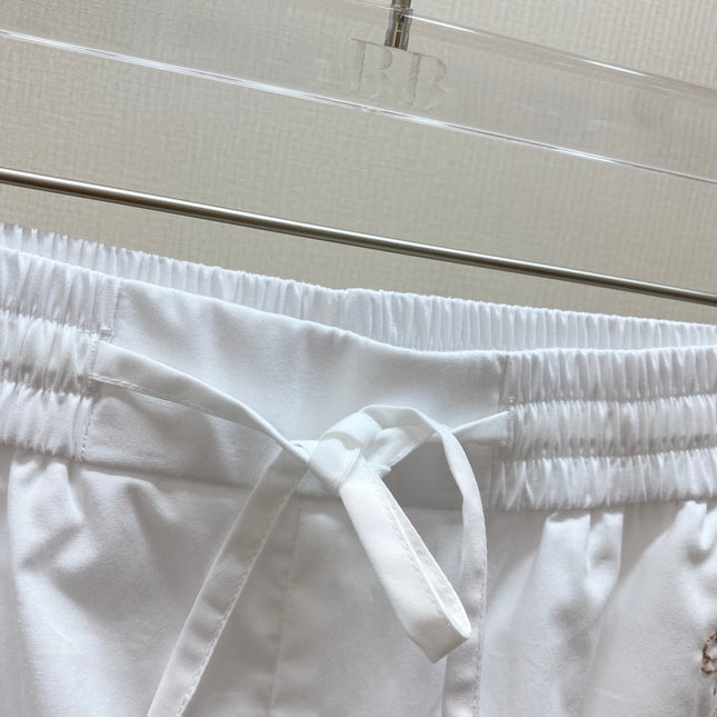 HERMES 25S EMBROIDERED SHORTS 158