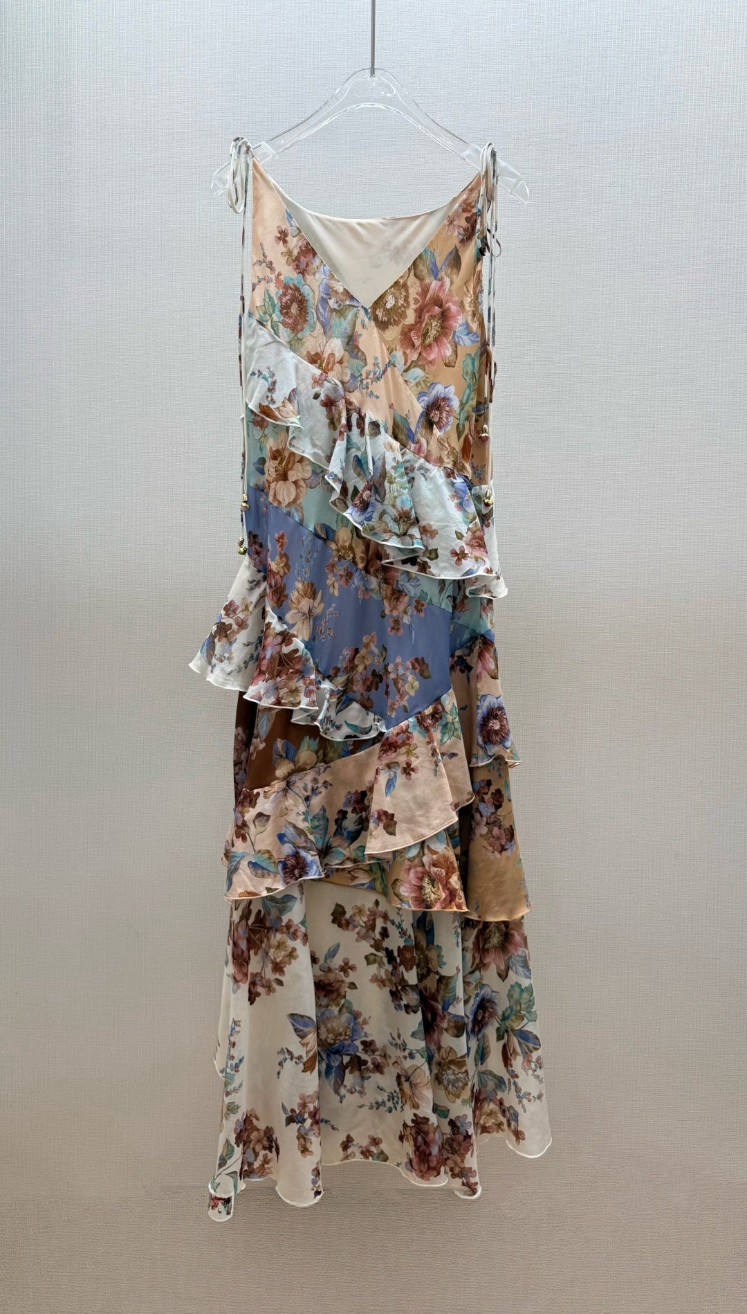 ZIMMERMANN 26S FLORAL CASCADE MIDI DRESS STYLE 157