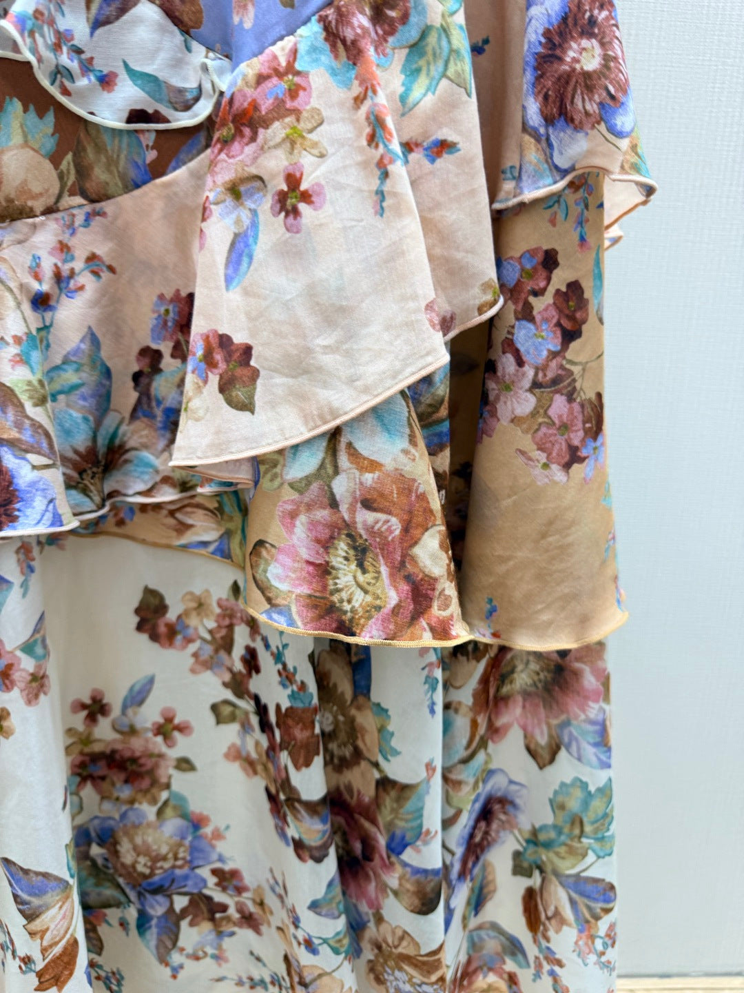ZIMMERMANN 26S FLORAL CASCADE MIDI DRESS STYLE 157