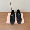 THONG SANDALS IN BLACK SUEDE MIX TECH FABRIC
