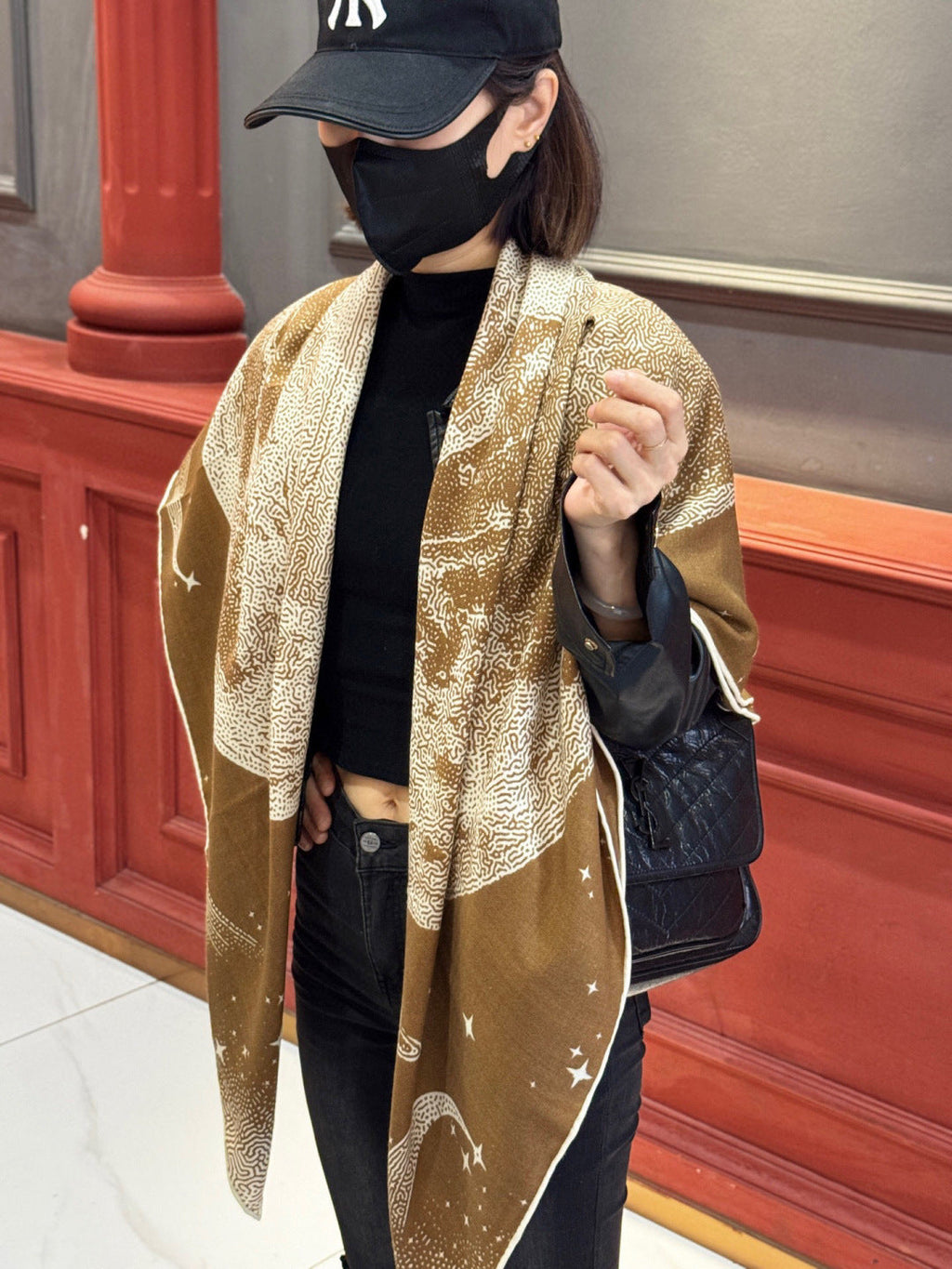 HERMES 25S SCARF 140 IN SILK CASHMERE 987421