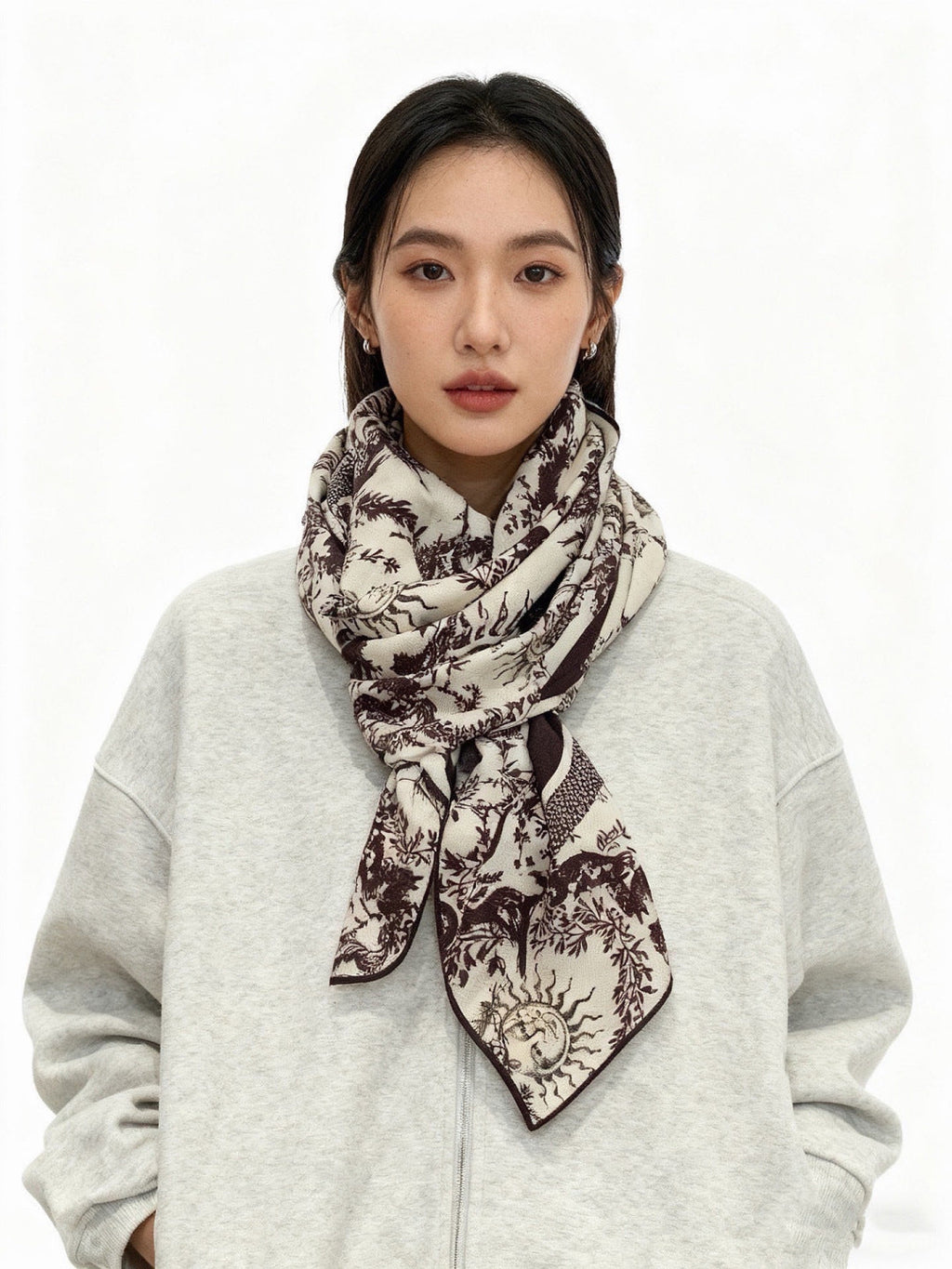 DIOR 26S SCARF 135CM IN CASHMERE SILK 304711