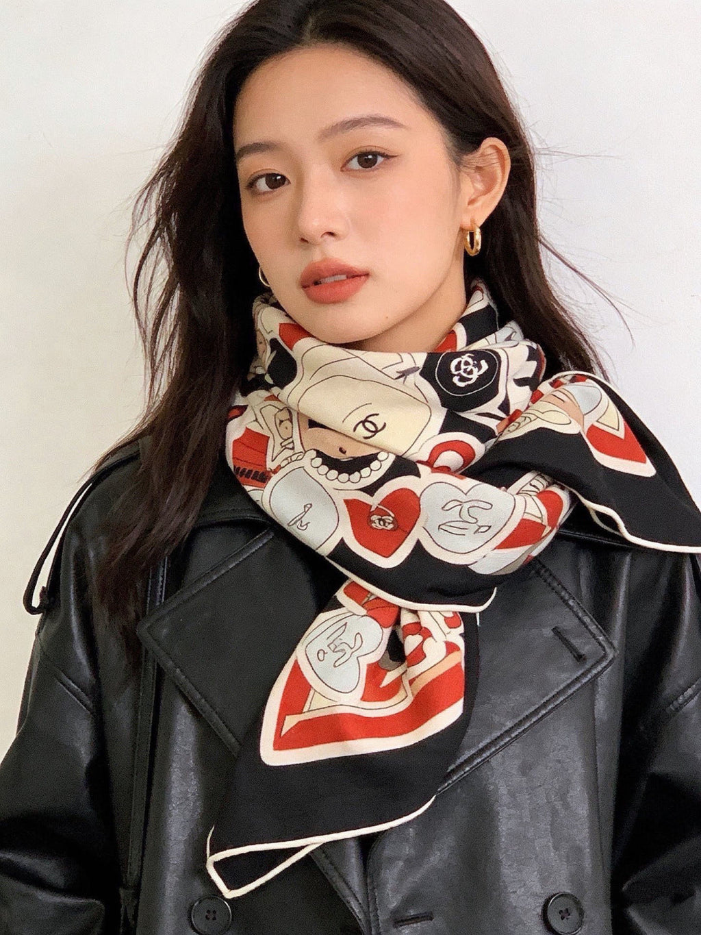 CHANEL 26S SCARF 135 IN CASHMERE AND SILK 309866