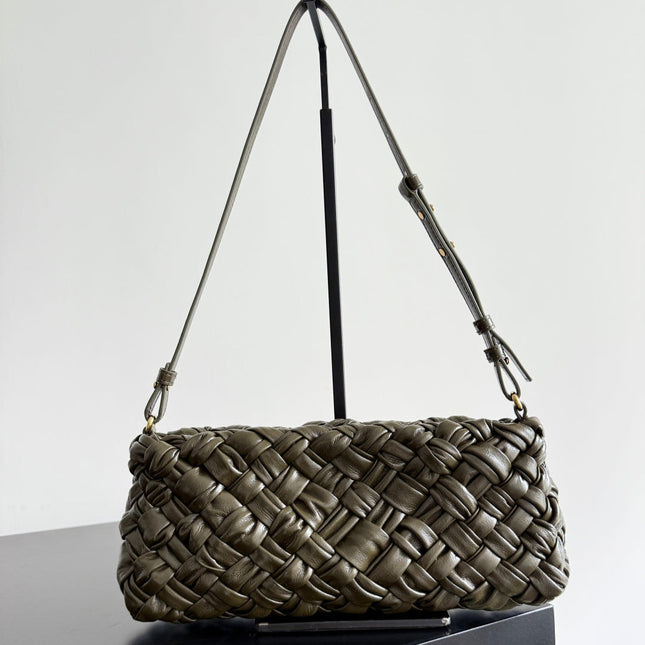 KELIMERO CHA-CHA CLUTCH 28.5 IN DARK GREEN LAMBSKIN