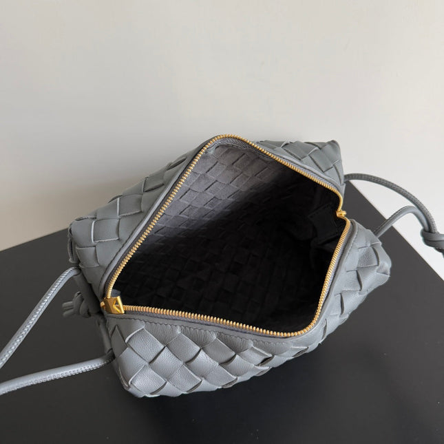 MINI LOOP CAMERA BAG 22 IN GREY CALFSKIN