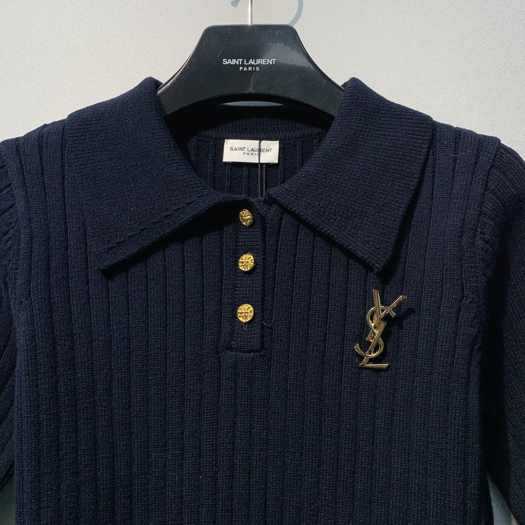 YSL 26S KNIT POLO SHIRT 235