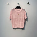 CELINE 26S LOGO SHORT SLEEVE KNITTED TOP 179