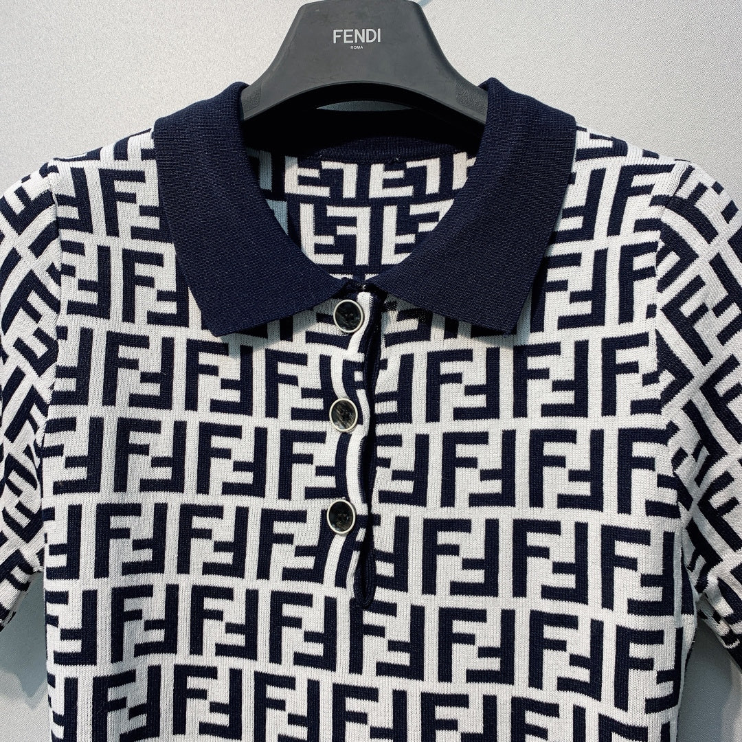 FENDI 26S SHORT SLEEVE POLO SHIRT 098