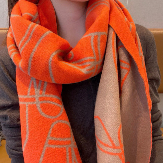 HERMES 25S SCARF 195 IN CASHMERE 989853