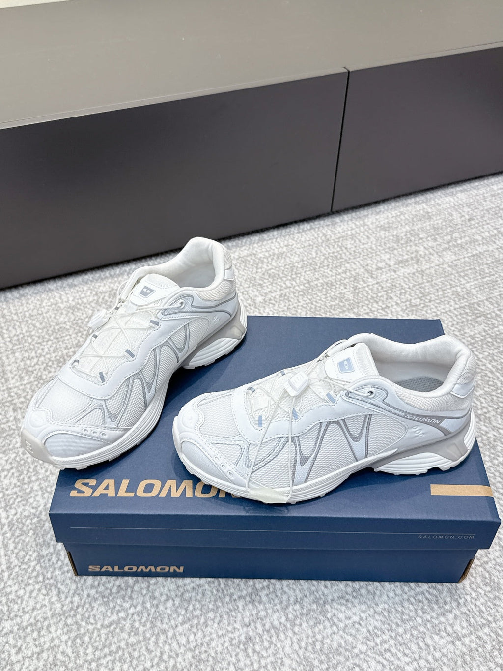 ALO 25S SALOMON XT WHISPER 40 MM IN WHITE MESH FABRIC