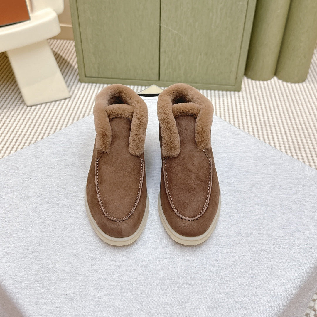 LP 25S SUMMER CHARMS WALK LOAFERS IN BROWN SUEDE AND FLEECE