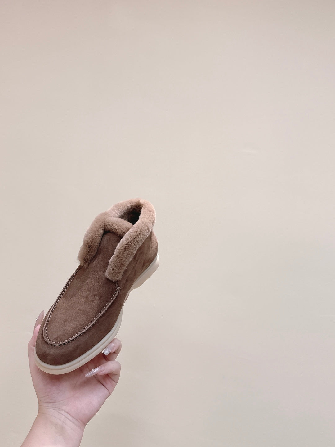 LP 25S SUMMER CHARMS WALK LOAFERS IN BROWN SUEDE AND FLEECE
