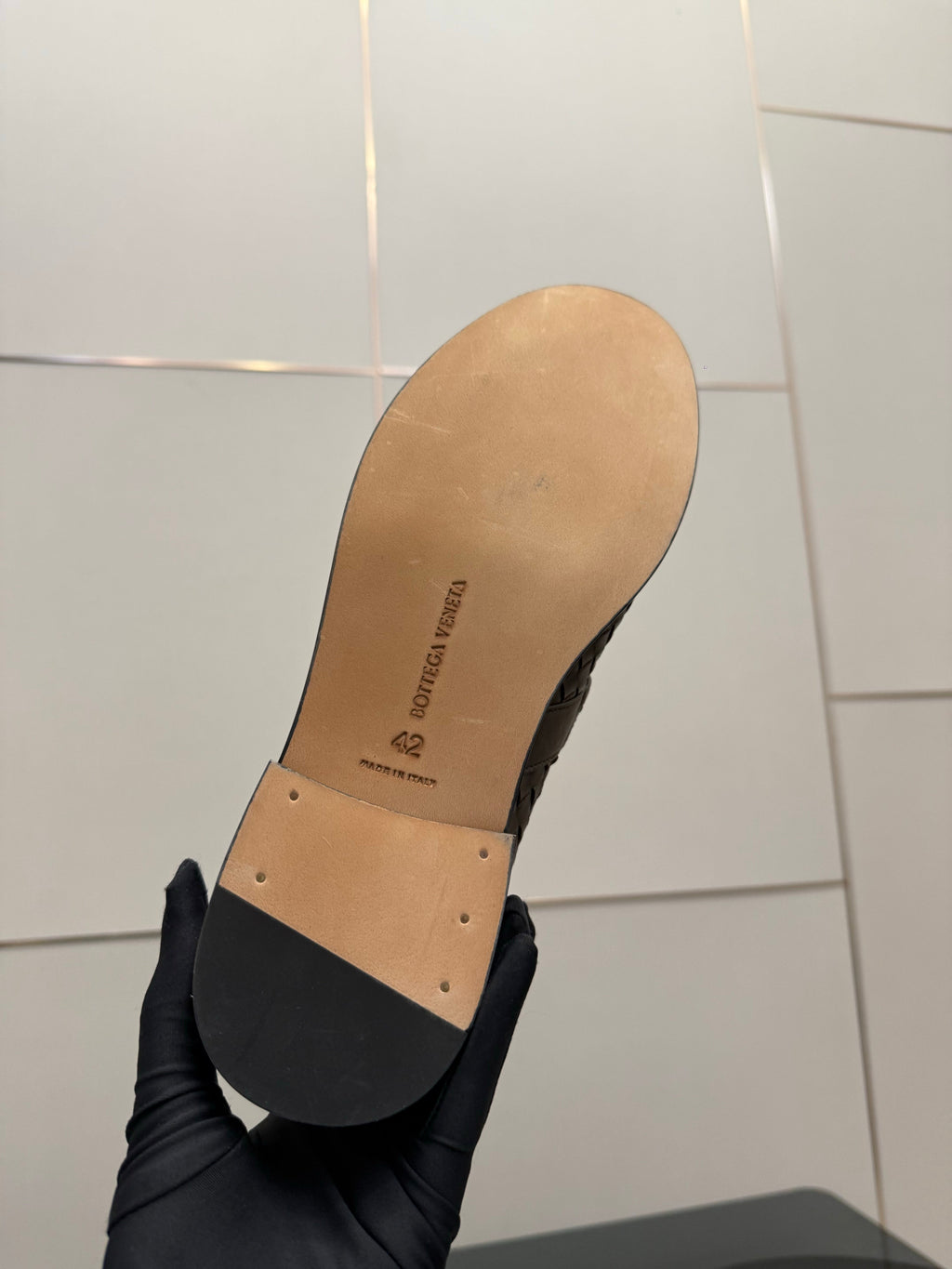BOTTEGA VENETA 26S LOAFERS IN BROWN TECHNICAL WOVEN CALFSKIN